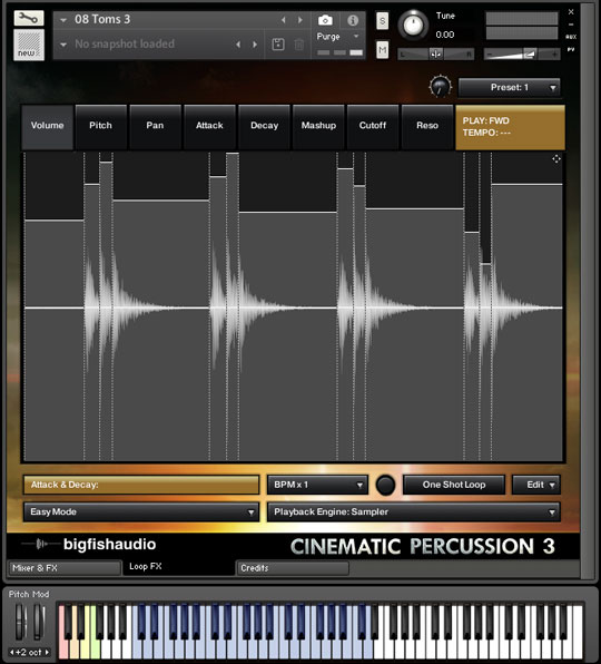 Cinematic Percussion 3 GUI