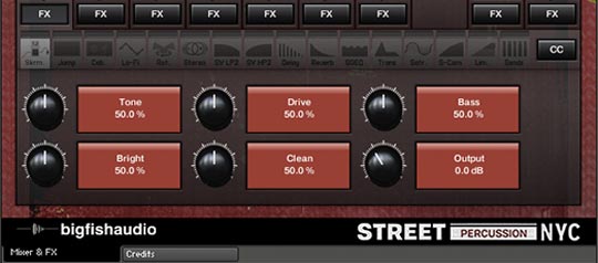 Street Percussion NYC GUI